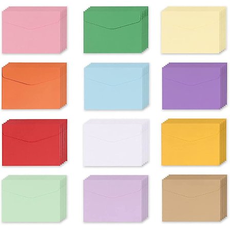 Mini små konvolutter, 60 stk Fargede søte nydelige konvolutter Thanksgiving