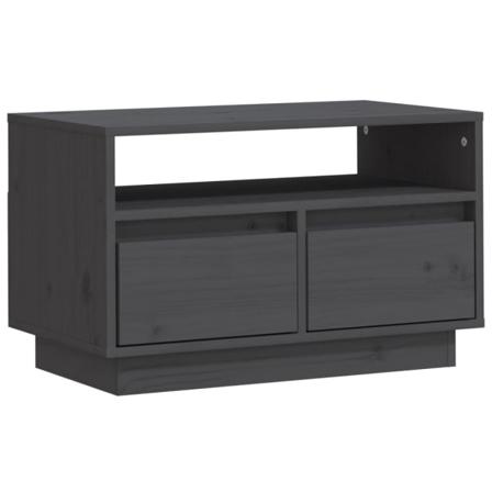 Vidaxl Tv-bänk Grå 60x35x37 Cm Massiv Furu Grå