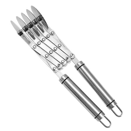 5-hjuls kakepyntkutter i rustfritt stål, pizzaskjærer, multi-rund deigkutterrulle (Fww)