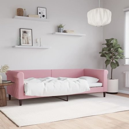 vidaXL Dagbädd rosa 80x200 cm sammet