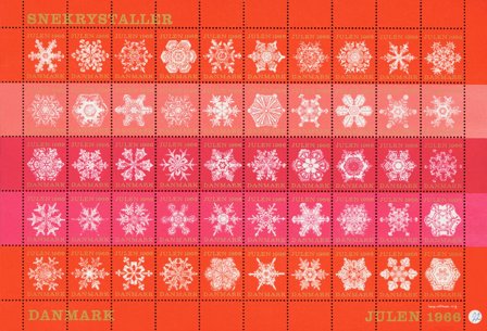 Danmark - Julemærkeark 1966 - Foldet