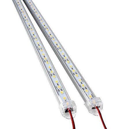 2 stk. DC 12V 50cm Aluminium Rigid LED-list Bar Lys (Hvid)