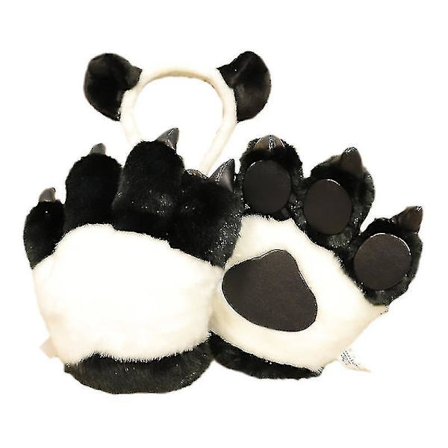 Anime Kostym Djur Tass Plyschhandskar Söta Öron Huvudband Vuxen Barn