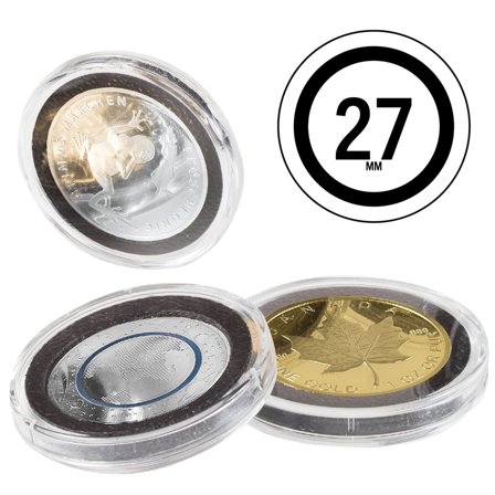 ULTRA Intercept runde møntkapsler til mønt Ø 27 mm - 10 stk.