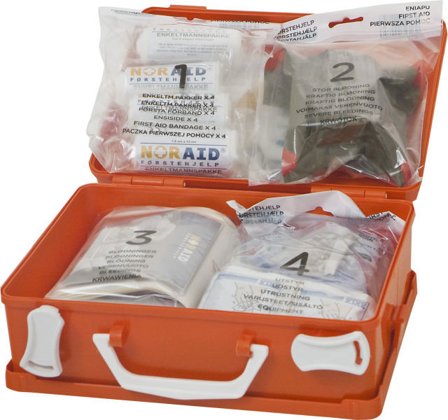 Noraid Førstehjelpskoffert Liten med innhold, 1 stk.