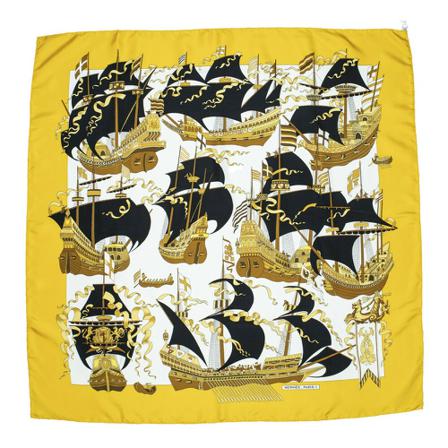 Hermès Vintage, Pre-owned Scarf Geel, Dames, Maat:ONE Size