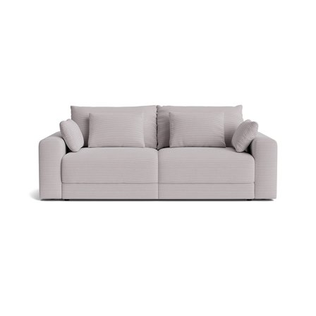 Orlando XL 3 personers sovesofa, opbevaring - Lincoln Lysegrå - 255x126x94cm - Sofa, sovesofa - Stor hjørnesofa med magasin, bonell fjedre