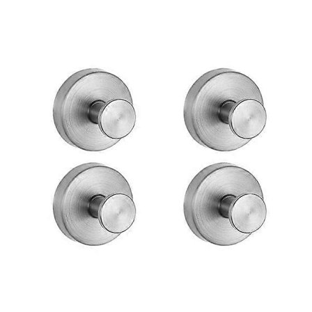 Väggkrokar med sugpropp, 4-pack Silver