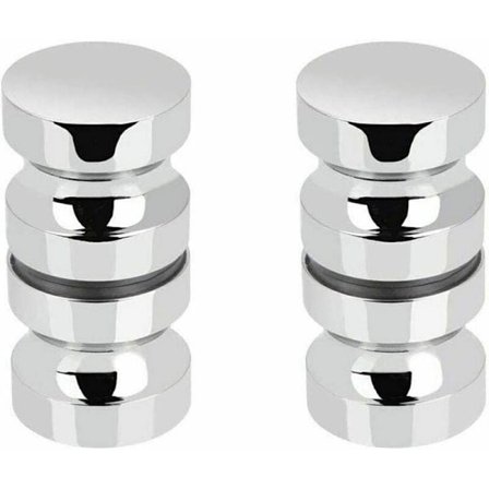 2 håndtag i rustfrit stål til brusekabinedøre med aluminiumshåndtag