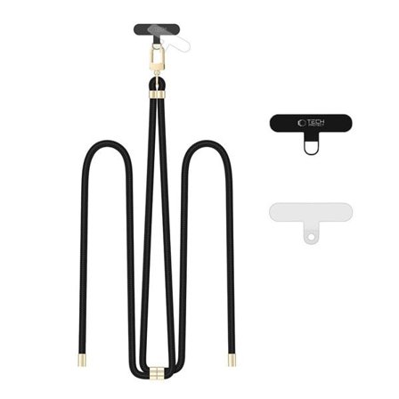 Tech-Protect C7S Rope Crossbody Strap Koppel - Svart