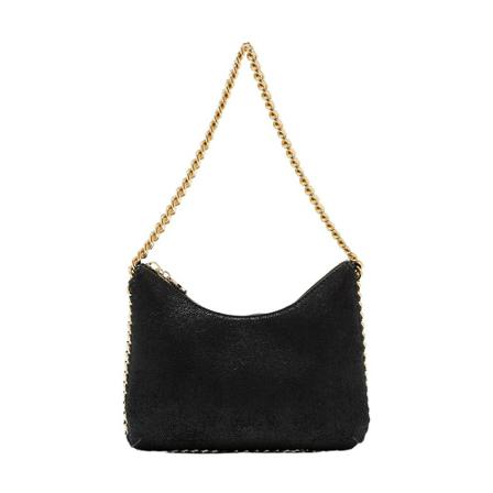 Stella McCartney Falabella Zip Mini Väska svart, Dam Axelremsväskor, Dam, Storlek: ONE SIZE