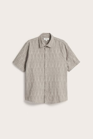 Kappahl | Mønstret kortermet skjorte | Brun