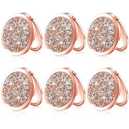 6-delt forstørrende kompakt kosmetisk speil