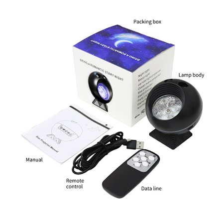 Tre-i-ett stjärnprojektorljus musikprojektor