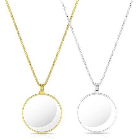 2-farvet 5x forstørrelsesglas, vintage forstørrelsesglas vedhæng halskæde, hængende læseforstørrelsesglas, til læsning af aviser og kort.