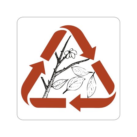 Decal, garden waste, brown