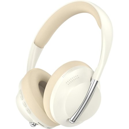Bluetooth 5.3 Trådlösa Hörlurar med Bas och Stereoljud, Over-Ear Huvudband, Open-Ear Headset (Beige)