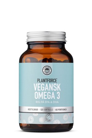 Plantforce Omega 3 Vegansk 120 kaps., Helse & Madvarer, Kosttilskud, Fiskeolie & Omega 3