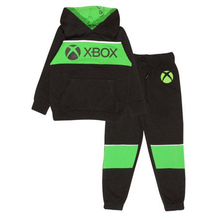 X-box Boys-logotyp Luvtröja Och Joggingbyxor Set 12-13 År Svart/grön