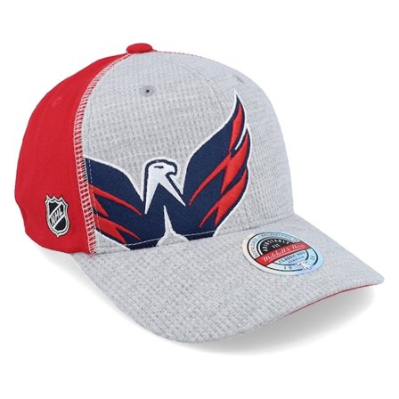 Mitchell & Ness - Gris adjustable Gorra - Hatstore Exclusive x Washington Capitals Exclusive XL Hockey Logo Grey/Red Adjustable @ Hatstore