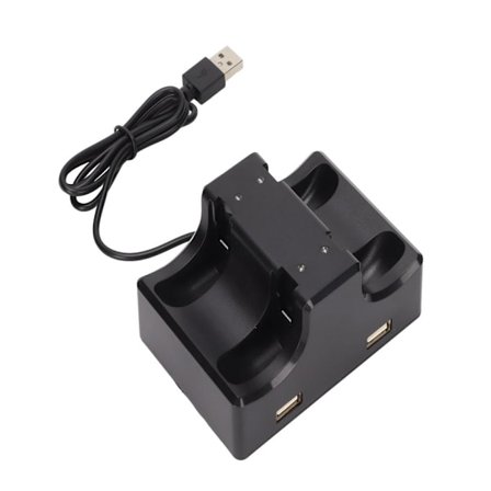 Ladestasjon for Switch Joycon 4 i 1 ladedokk for Joycon med LED-indikator