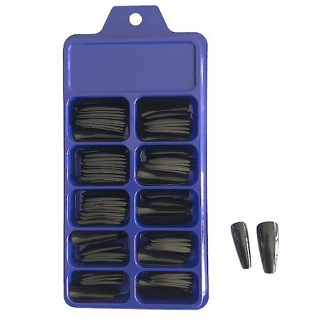 100 kpl pitkät akryyliset tekokynnet kärjet liimaa täysi kynsi manikyyri työkalu