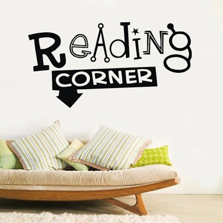 Design med Vinyl Dekor Artikel Dekal Vinyl Väggklistermärke Läs Hörnet Citat