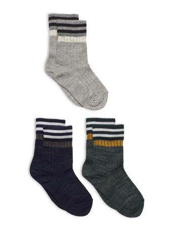 Alf 3-Pack Socks Socks & Tights Socks Grå Mp Denmark