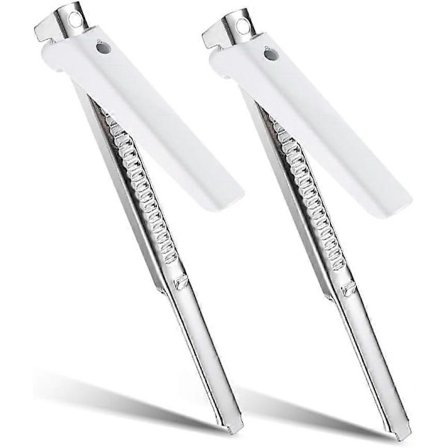 Enkel dåseåbner til seniorer med gigt, skridsikker flaskeåbner, manuel dåseåbner, multifunktionel lågåbner Hvid-2 stk.