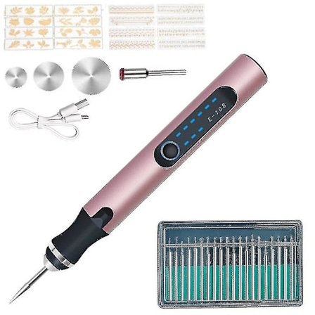 USB-opladelig Boremaskine Trådløs Skæring Smykker Glas DIY Sten Elektrisk Graverings Pen LED Indikator Professionel Mini Bærbar