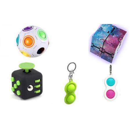 Pro Set - 5 Pack Fidget Toys Set För Barn Och Vuxna Nyhet Multifärg One Size