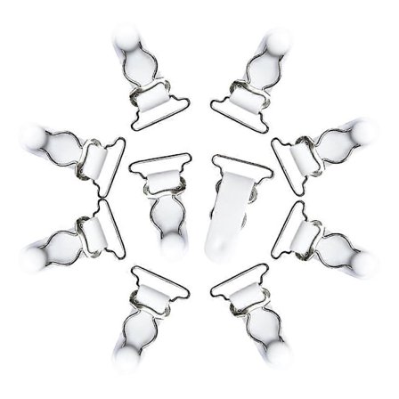 10 kpl Naisten Jalkakuminauhoja Reisi Musta Valkoinen Korkea Sukat Suspender Vyö Metalli Leikkurit Tukku