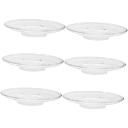 6 kpl Lasiset teelasinaluset Kupinaluset Liukumattomat alustat kahville, teelle ja jälkiruoille