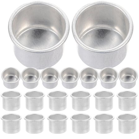 50 Pcs Metal Cup Tea Light Tin Aluminum Bulk Candles Candlestick Christmas Holder Candle Inserts Candlestick Holder Cup