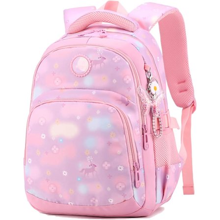 Ryggsekker for gutter og jenter, Unisex skolesekker Laptop skolesekker, Tenåringsryggsekker Lilla