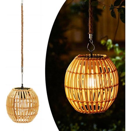 Utomhuslykta 1/2-pack Solcellslampa Hängande Vattentät Trädgårdsdekoration Balkong