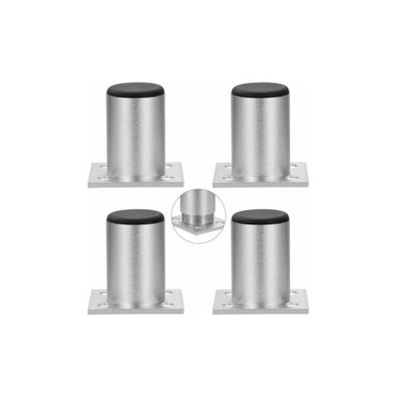 Justerbara möbelben skåp fötter aluminiumlegering soffa hylla last 1 stycke upp till 50 kg 60 mm 4 st CHAM