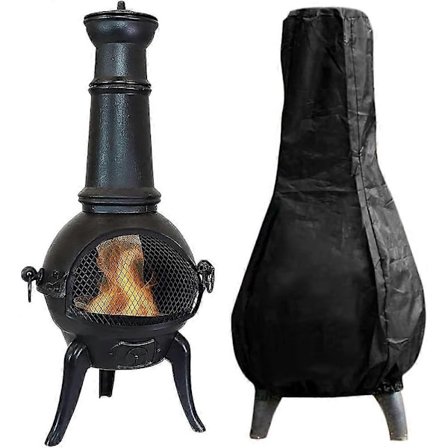 Utendørs Chimenea Beskyttelse, 210D Oxford Stoff, Vindtett Design-Perfekt-maks
