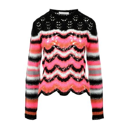 Philosophy di Lorenzo Serafini Round-neck Strik Sort, Dame Striktrøjer