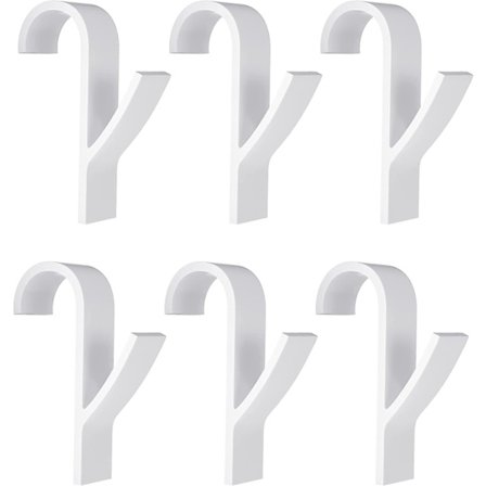 6 stk håndkle tørkestativ radiator, håndkle krok for radiator, håndkle tørkestativ krok, hvit plast