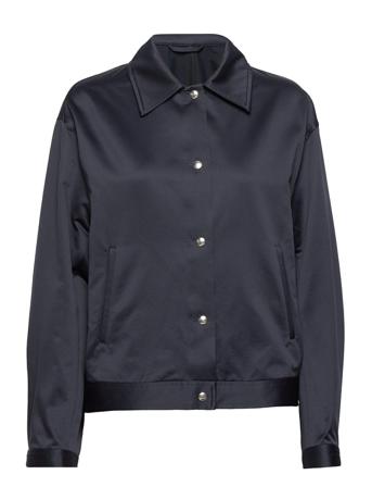 Kodi Sateen Jacket Overshirts Navy Filippa K