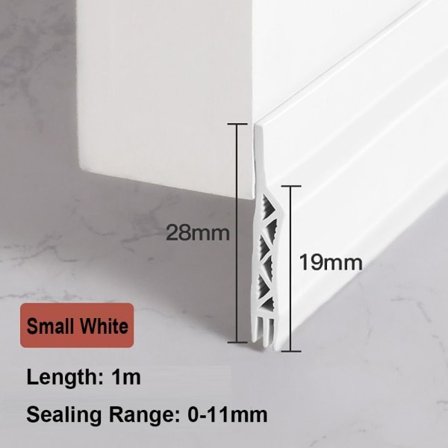 100 cm Dörrbotten Tätningslist Dragstopp VIT (28MM Vit (28mm Bredd)