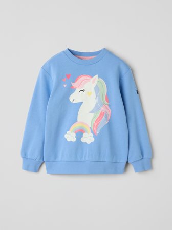 Sweatshirt einhorn - 86 - kinderbekleidung - blue - Polarn O. Pyret