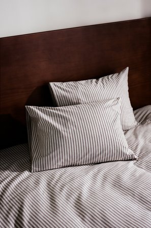 Jotex - Putetrekk 2-pk 60x50 Cm Økologisk Brun/hvit - ESSA - Kjøp Putevar hos Jotex