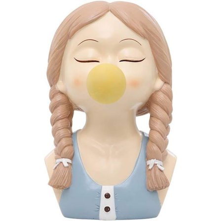 Nordisk tyggegummi jente ornament kunstportrett skulptur harpikshode