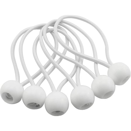 Boldhoved Bungee-Snore Hvid presen Baldakin Fastgørelsesrem Camping Vandreturstelt Tilbehør 10stk Hvid