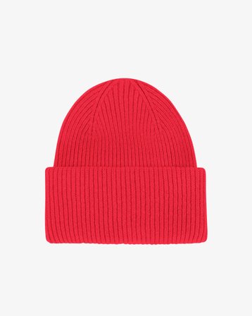 Merino Wool Hat - Red Tangerine - Female - One Size