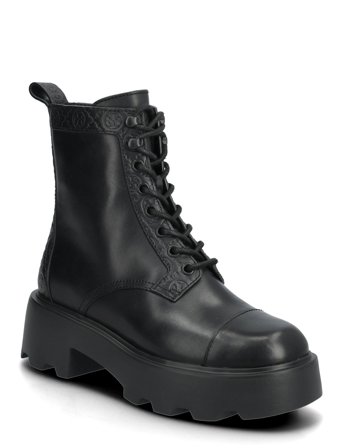 Tory Burch T Monogram Lug Ankle Boot 65Mm - Black - 37.5