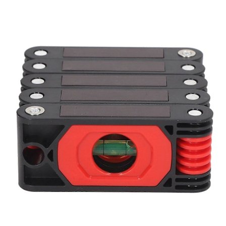 Kokoontaitettava vatupassi saranaliitoksella, 2 vesivaakaa, monikulmainen puuntyöstömittaustyökalu