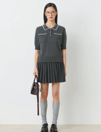 SUNCOO Paris Falda - Grey - L